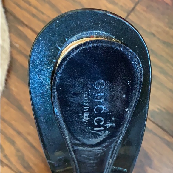 GUCCI sand pelle buckle leather slide stilettos - Picture 6 of 8